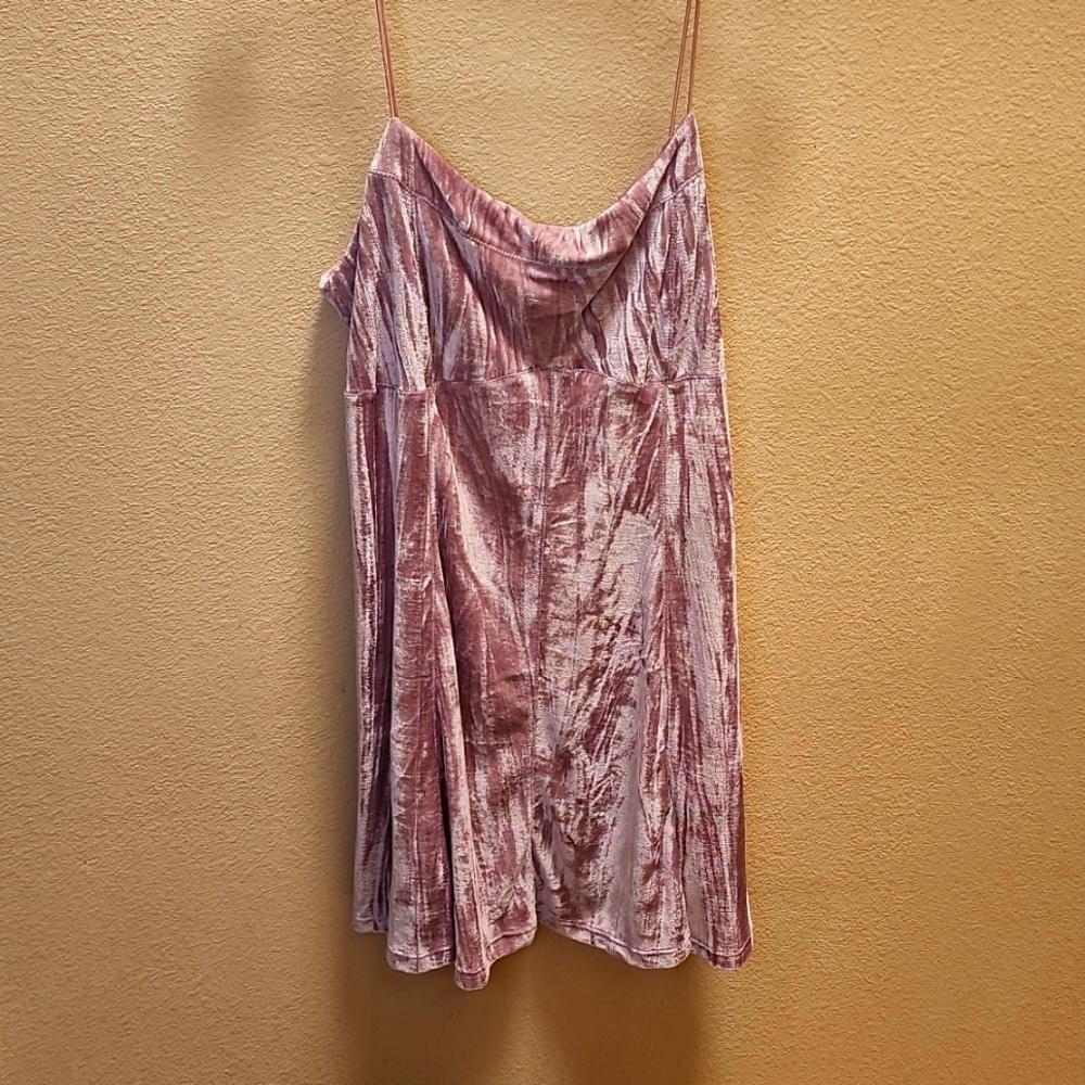 Wild Fable, XL, dusty rose faux velvet casual dress
